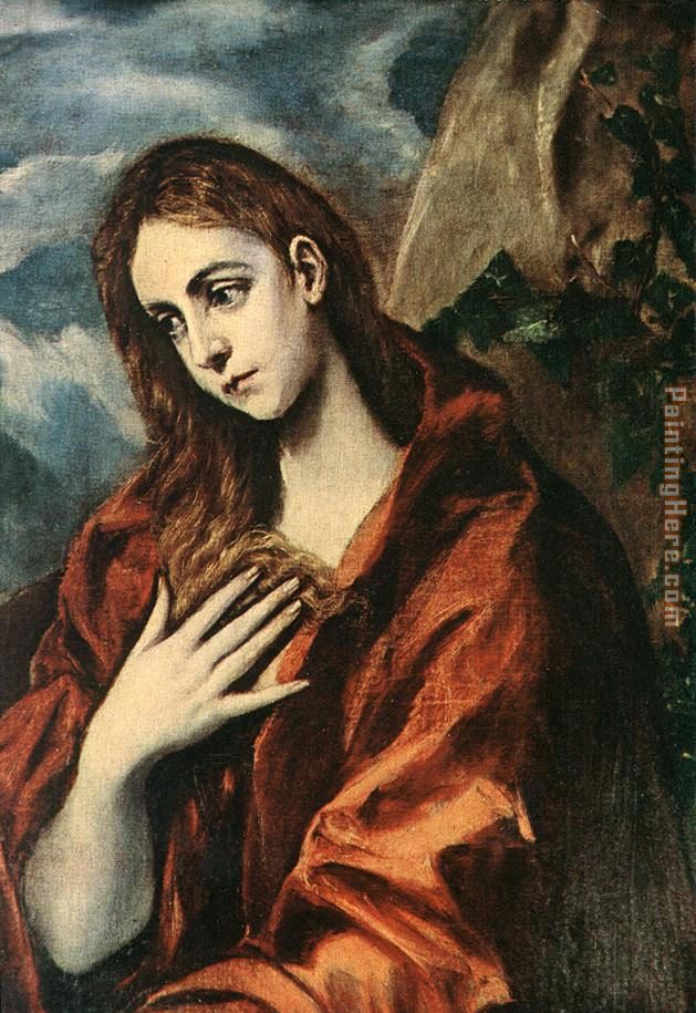 Penance of Mary Magdalene By El Greco painting - Unknown Artist Penance of Mary Magdalene By El Greco art painting